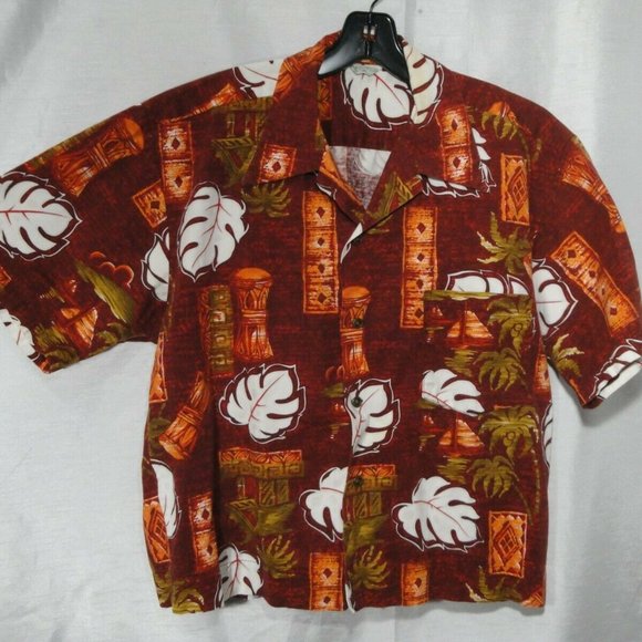 Vintage 50’s/60’s Hookano Barkcloth Hawaiian Shirt - Picture 1 of 4